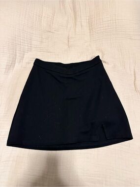 Princess Polly Black Mini Skirt/Skort with Side Zip